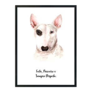 Quadro Decorativo Cachorro Bull Terrier Características da Raça Quadro Decorativo Cachorro Bull Terrier Características da Raça