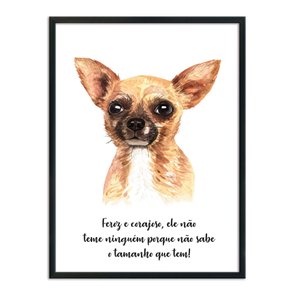 Quadro Decorativo Cachorro Chihuahua Características da Raça Quadro Decorativo Cachorro Chihuahua Características da Raça