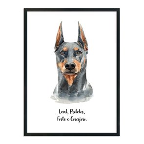 Quadro Decorativo Cachorro Doberman Características da Raça Quadro Decorativo Cachorro Doberman Características da Raça