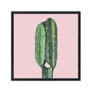 Quadro Decorativo Cactos Espinhosos Fundo Rosa - Q3195_1 Quadro Decorativo Cactos Espinhosos Fundo Rosa - Q3195_1