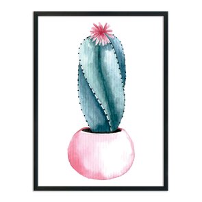 Quadro Decorativo Cactus em Vaso Quadro Decorativo Cactus em Vaso