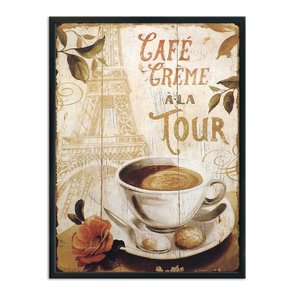 Quadro Decorativo Café Crème à la Tour Quadro Decorativo Café Crème à la Tour