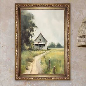 Quadro Decorativo Casa no Campo Vintage Farmhouse