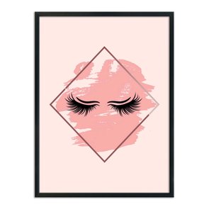 Quadro Decorativo Cílios Com Fundo Nude Quadro Decorativo Cílios Com Fundo Nude