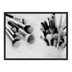 Quadro Decorativo Coleção De Pincéis Preto E Branco Quadro Decorativo Coleção De Pincéis Preto E Branco