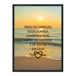 Quadro Decorativo  Coleção Mar Tirou Os Chinelos, Tocou A Areia... Quadro Decorativo  Coleção Mar Tirou Os Chinelos, Tocou A Areia...