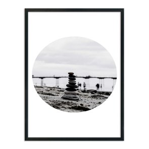 Quadro Decorativo  Coleção Mar Torre De Pedras Quadro Decorativo  Coleção Mar Torre De Pedras