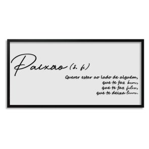 Quadro Decorativo com Frase em Alto Relevo - Significado da Palavra Paixão Quadro Decorativo com Frase em Alto Relevo - Significado da Palavra Paixão