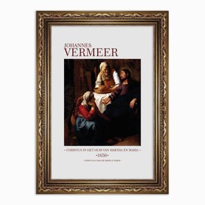Quadro Decorativo Cristo na Casa de Marta e Maria de Johannes Vermeer Quadro Decorativo Cristo na Casa de Marta e Maria de Johannes Vermeer