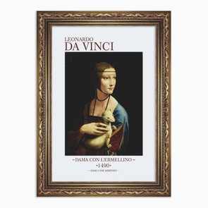 Quadro Decorativo Dama com Arminho de Leonardo da Vinci Quadro Decorativo Dama com Arminho de Leonardo da Vinci