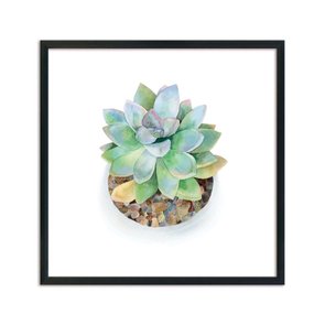 Quadro Decorativo de Mini Suculentas Verdes Watercolor Q3177_1 Quadro Decorativo de Mini Suculentas Verdes Watercolor Q3177_1