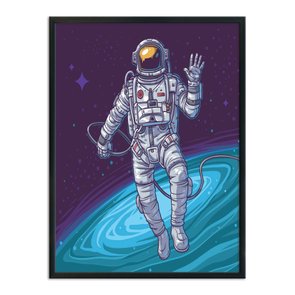 Quadro Decorativo Desenho de Astronauta Quadro Decorativo Desenho de Astronauta