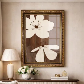 Quadro Decorativo Floral Chocolate Estilo Modern Heritage