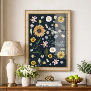 Quadro Decorativo Flores Silvestres Estilo Modern Heritage