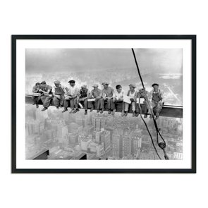 Quadro Decorativo Foto Histórica Os 11 trabalhadores do Rockefeller Center Quadro Decorativo Foto Histórica Os 11 trabalhadores do Rockefeller Center