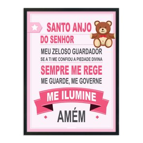 Quadro Decorativo Frase "Santo Anjo do Senhor..." Quadro Decorativo Frase "Santo Anjo do Senhor..."