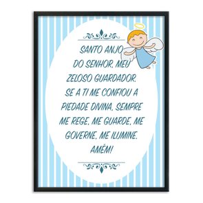 Quadro Decorativo Frase "Santo Anjo do Senhor..." Quadro Decorativo Frase "Santo Anjo do Senhor..."