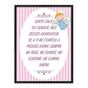 Quadro Decorativo Frase "Santo Anjo do Senhor..." Quadro Decorativo Frase "Santo Anjo do Senhor..."