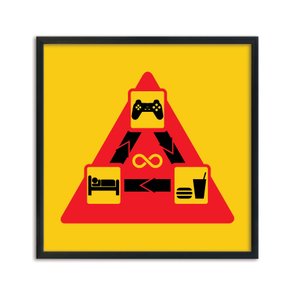 Quadro Decorativo Gamer Geek e Nerd Ciclo Infinito Jogar Comer Dormir Jogar Quadro Decorativo Gamer Geek e Nerd Ciclo Infinito Jogar Comer Dormir Jogar