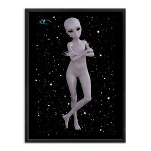 Quadro Decorativo Gamer Geek e Nerd Extraterrestre Quadro Decorativo Gamer Geek e Nerd Extraterrestre