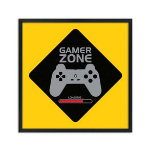 Quadro Decorativo Gamer Geek e Nerd Gamer Zone Quadro Decorativo Gamer Geek e Nerd Gamer Zone