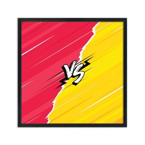 Quadro Decorativo Gamer Geek e Nerd VS Quadro Decorativo Gamer Geek e Nerd VS
