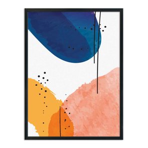Quadro Decorativo Geométrico Detalhe Azul