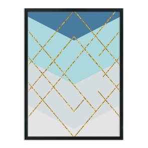 Quadro Decorativo Geométrico Dourado Com Brilho Quadro Decorativo Geométrico Dourado Com Brilho