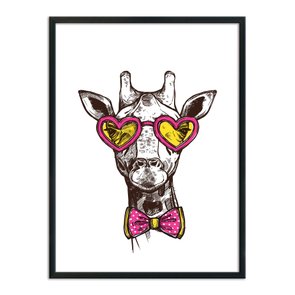 Quadro Decorativo Girafa Hipster Quadro Decorativo Girafa Hipster