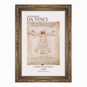 Quadro Decorativo Homem Vitruviano de Leonardo da Vinci Quadro Decorativo Homem Vitruviano de Leonardo da Vinci