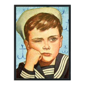 Quadro Decorativo Jovem Marinheiro Entediado Quadro Decorativo Jovem Marinheiro Entediado