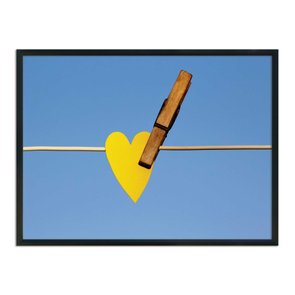 Quadro Decorativo Lavanderia Coração No Varal Quadro Decorativo Lavanderia Coração No Varal