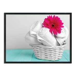 Quadro Decorativo Lavanderia Toalhas Brancas Quadro Decorativo Lavanderia Toalhas Brancas