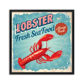 Quadro Decorativo Lobster 100% Fresh Sea Food Always Fresh Quadro Decorativo Lobster 100% Fresh Sea Food Always Fresh