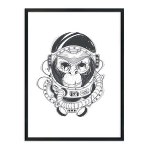 Quadro Decorativo Macaco Astronauta Quadro Decorativo Macaco Astronauta