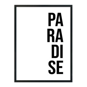 Quadro Decorativo Minimalista Palavra Paradise Quadro Decorativo Minimalista Palavra Paradise