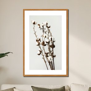 Quadro Decorativo Natureza Minimalista Algodão Quadro Decorativo Natureza Minimalista Algodão