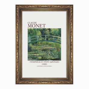 Quadro Decorativo Nenúfares e Ponte Japonesa de Claude Monet Quadro Decorativo Nenúfares e Ponte Japonesa de Claude Monet