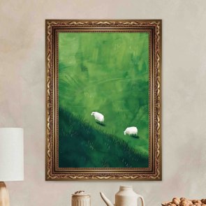 Quadro Decorativo Ovelhas Sobre O Pasto Verde Vintage Farmhouse Quadro Decorativo Ovelhas Sobre O Pasto Verde Vintage Farmhouse