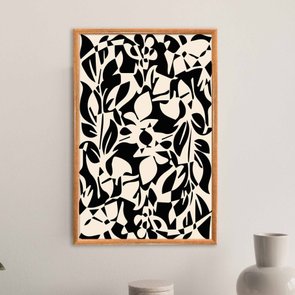 Quadro Decorativo Padrão Abstrato Estilo Japandi Quadro Decorativo Padrão Abstrato Estilo Japandi