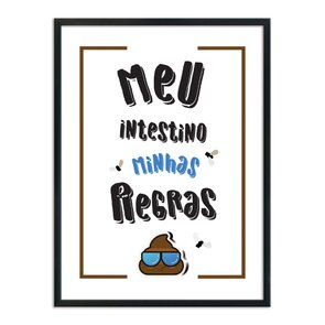 Quadro Decorativo para Banheiro Meu Intestino Minhas Regras Quadro Decorativo para Banheiro Meu Intestino Minhas Regras