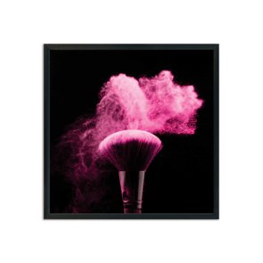 Quadro Decorativo Pincel Com Pó Rosa Quadro Decorativo Pincel Com Pó Rosa