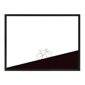 Quadro Decorativo Preto e Branco Bicicleta em Inclinação Quadro Decorativo Preto e Branco Bicicleta em Inclinação