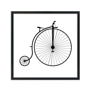 Quadro Decorativo Preto e Branco Bicicleta Vintage de Circo Quadro Decorativo Preto e Branco Bicicleta Vintage de Circo