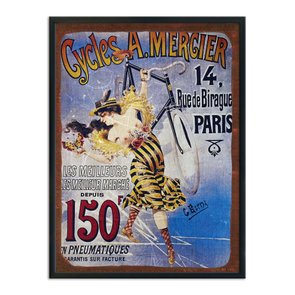 Quadro Decorativo Publicidade Antiga de Bicicleta Quadro Decorativo Publicidade Antiga de Bicicleta