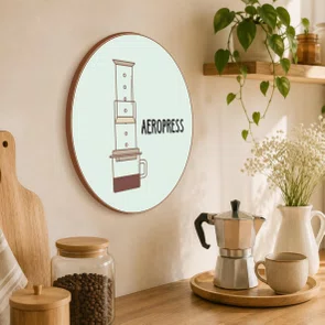 Quadro Decorativo Redondo Aeropress