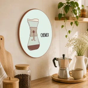 Quadro Decorativo Redondo Chemex