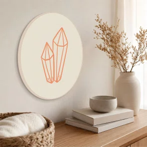 Quadro Decorativo Redondo Cristal Boho