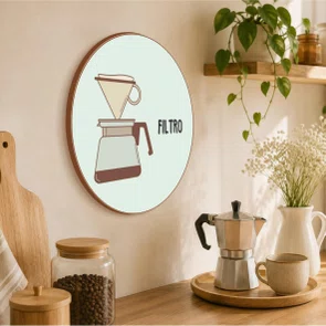 Quadro Decorativo Redondo Filtro