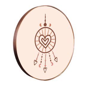 Quadro Decorativo Redondo Filtro dos Sonhos com Moldura Flexível Metalizada Quadro Decorativo Redondo Filtro dos Sonhos com Moldura Flexível Metalizada